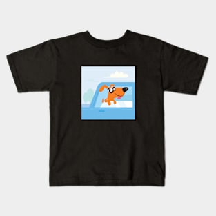 CUTE VACATION TRAVEL DOG Kids T-Shirt